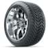 Picture of Set of (4)14” GTW Tempest Chrome Wheels with Mamba Street Tires –, Picture 2