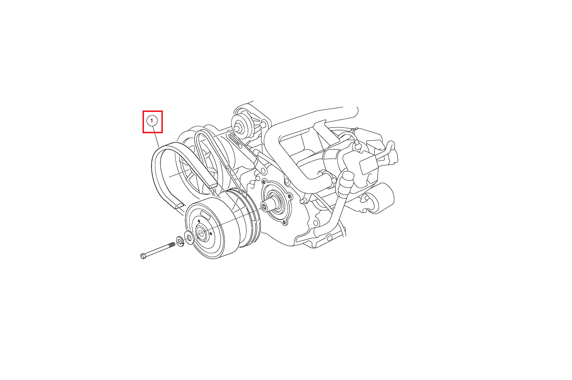 Picture of Drive Belt, 1" Wide X 38¼" Outer Diameter